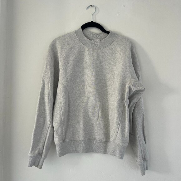 LAST CHANCE Lemaire Uniqlo U Mockneck Grey Sweatshirt XS - Picture 1 of 6